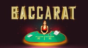 An image of a banner displaying the word 'baccarat'